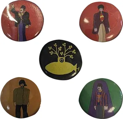 Obrázek produktu pro The Beatles - Odznak "Yellow Submarine" 5-Pack RO10315 (jedna velikost) (barevný)
