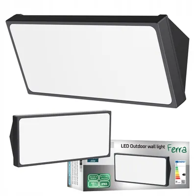 Produktbild von MasterLED Wandleuchte Außen LED 6W Neutralweiß Schwarz Aluminium rechteckig Wandlampe Fassadenleuchte
