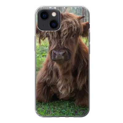 Produktbild von MuchoWow® Handyhülle Schutzhülle Hülle für iPhone 13 Schottischer Highlander - Kröte - Tiere Silikon Softcase Handy Hülle - Karteninhaber