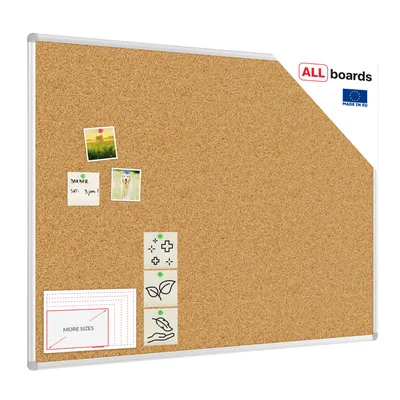 Produktbild von ALLboards Pinnwand mit Aluminiumrahmen 120x90cm, Korktafel Korkwand Pinnwand Kork