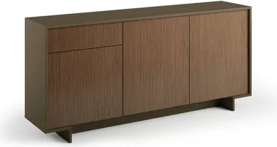 Produktbild von Sideboard Davallon, Wohnzimmer-Sideboard, Wohnzimmer-Buffet mit 3 Türen und 1 Schublade, 100 % Italy, 170 x 42 x 78 cm, Braun und Walnuss