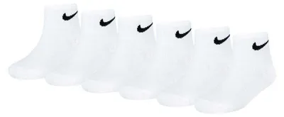 Image de Nike - Chaussettes courtes pour enfants (lot de 6) GT18850 (pointures 25 à 32) (blanc)