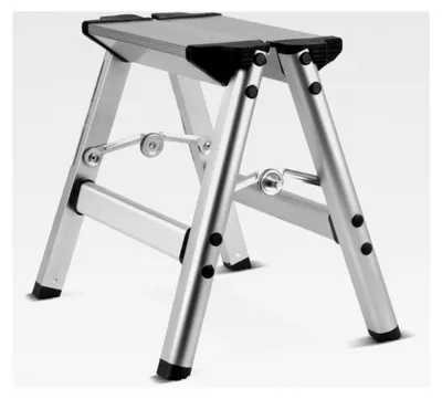 Produktbild von Klapptritt mit 120 kg Tragkraft aus Aluminium | Klappleiter | Trittleiter | Schemel | Tritthocker mit rutschfester Stufe