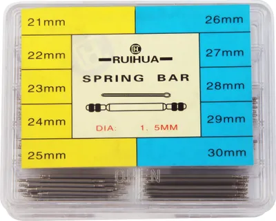 Produktbild von Federstege Sortiment in 10 verschiedenen Größen, 21 mm - 30 mm, Ø 1,5 mm
