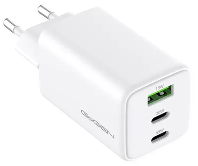 Obrázek produktu pro GoGEN, nabíječka GaN, USB-C PD 65 W, 2x USB-C, USB-A, bílá