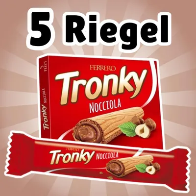 Produktbild von Ferrero Tronky Nocciola – 5×18 g – Haselnuss-Schokoladenriegel