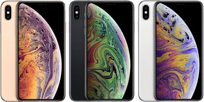 Three iPhones are displayed side-by-side against a white background.