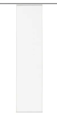 Schiebegardine Rom Uni 245x60 cm Voile Weiß inkl. Paneelwagen