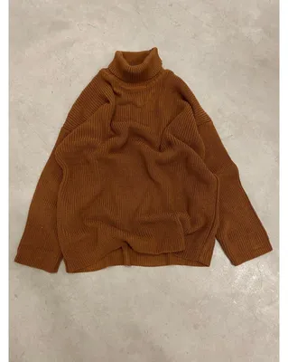 Obrázek produktu pro Männer Pullover mit Rollkragen, Drop Shoulder Oversize Fit Herren S Braun