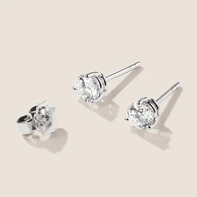 Produktbild von Brillant Diamant Ohrstecker 750 Weißgold 18 Karat Gold 1,02 ct G/VS1