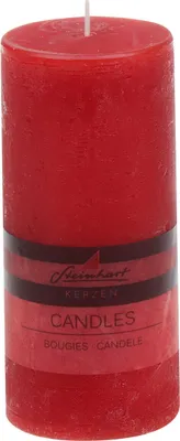 Produktbild von Stumpenkerze "Raureif" Rubin Rot 150/68 mm Steinhart Kerzen in RAL-Kerzen Güte Qualität