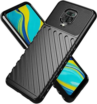 Produktbild von cofi1453® Hybrid Armor Etui SchutzHülle "Thunder" Case Bumper Cover Handyhülle Matt Hülle Robust Rutschfest kompatibel mit Xiaomi Redmi Note 9