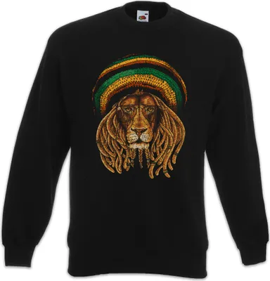 Produktbild von Urban Backwoods Rastafari Lion III, Sweatshirt, Farbe: Schwarz, Größe: 5XL