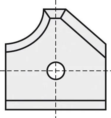 Produktbild von BRÜCK HW-WP 20 x 20,5 x 2 mm R=4 links HC05 links für System Homag/IMA/Torwegge | 40202004