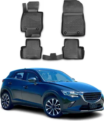 Image de OMAC Tapis de sol pour Mazda CX-3 2015-2024 en caoutchouc Noir