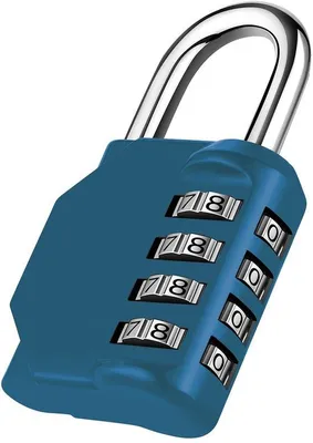 Image de Cadenas à combinaison à 4 chiffres résistant aux intempéries, bleu, pour le sport
