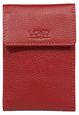 Productafbeelding van L.CREDI Leer kaarthoes Clara Card Holder Red donkerrood