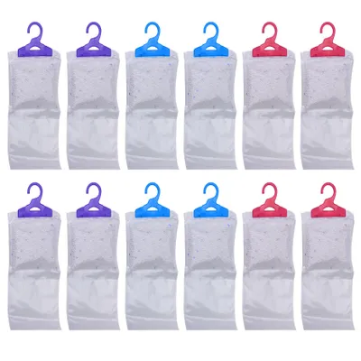 Produktbild von 12er Set Duft Luftentfeuchter zum Aufhängen 210g Granulat mit 500 ml Beutel Entfeuchter Kleiderschrank