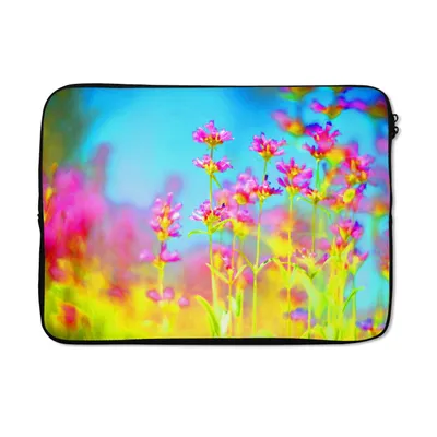 Produktbild von MuchoWow® Laptop Hülle 13 Zoll Blumen - Kunst - Psychedelisch Laptoptasche - Laptophülle - Sleeve - Rundumschutz
