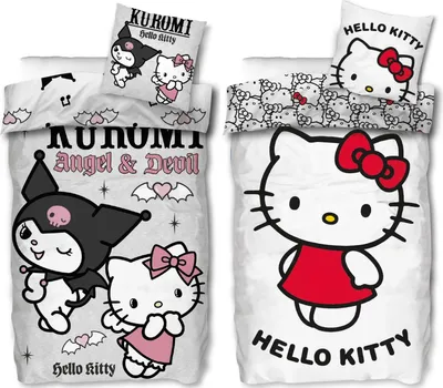 Produktbild von Hello Kitty & Kuromi - 2 x Wende-Bettwäsche-Set, 135x200 & 80x80