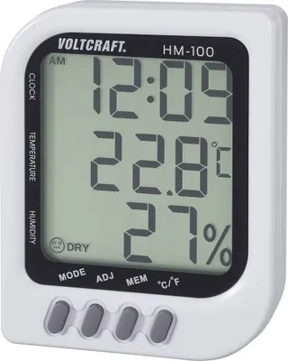 Produktbild von VOLTCRAFT HM-100 Luftfeuchtemessgerät (Hygrometer) 20 % rF 90 % rF
