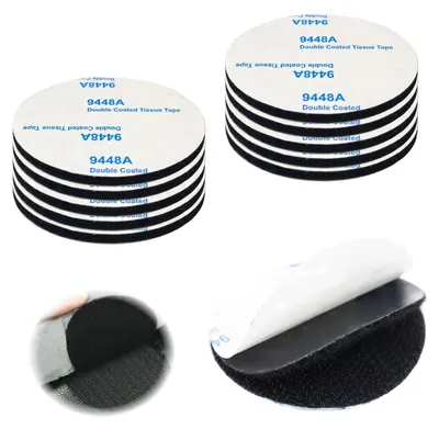Obrázek produktu pro Oboustranné suché zipy, extra silné, samolepicí, kulaté, průměr 5 cm, 10 párů