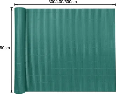 Obrázek produktu pro LZQ 90x300cm Privacy Mat PVC Bamboo Privacy Screen Garden Privacy Fence Balcony Fence Windbreak Balcony Cladding, Green
