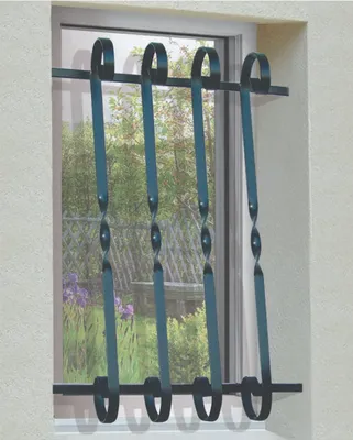 Image de Grille de Defense Volute pour Fenetre H= 125 cm x L= 100 cm (côte tableau)