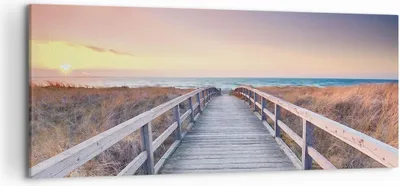 Produktbild von Bild auf Leinwand - Leinwandbild - Einteilig - Weg Meer Brücke - 120x50cm - Wand Bild - Wanddeko - Wandbilder - Leinwanddruck - Bilder - Wanddekoration - Leinwand bilder - Wandbild - AB120x50-4948