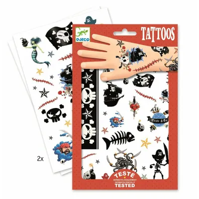 Produktbild von Djeco - Piraten Tattoos, beige, 2 (DJ09584A), Farbe/Modell sortiert