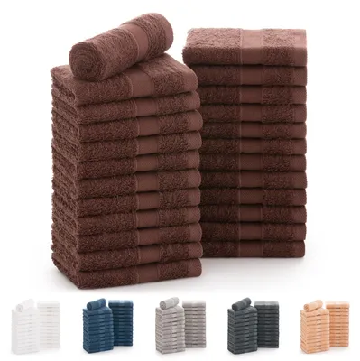 Obrázek produktu pro Todocama – 24 ručníků (30 x 30 cm), 100% bavlna, měkké a savé, 550