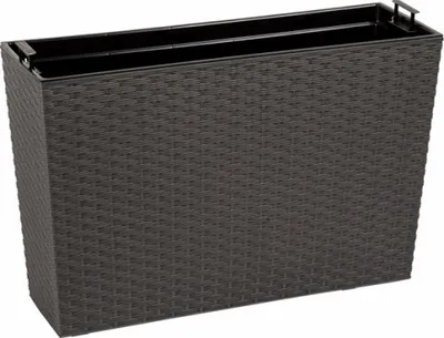 Obrázek produktu pro Truhlík WERBENA RATTAN plastový antracitový 56x19x37cm