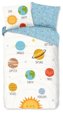 Imagen del producto de Juego de sábanas para cuna "Astra" - Blanco - (140x220 cm) - 100% algodón