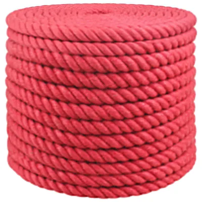 Zdjęcie produktu dla Sznur jutowy vidaXL, 16 mm, czerwony, 100% naturalna juta