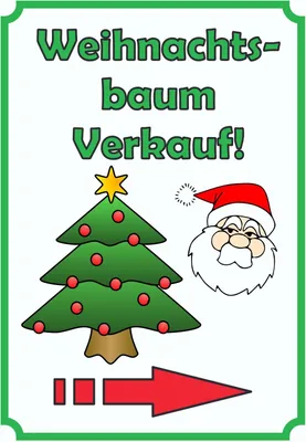 Produktbild von Verkaufsschild Schild Weihnachtsbaum Hochkant mit Pfeil rechts A0 Rückseite selbstklebend