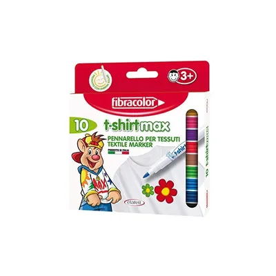 Produktbild von FIBRACOLOR Filzstifte und Marker für Stoffe 10 Stk