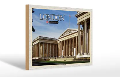 Produktbild von Holzschild Städte British Museum London England 30x20cm