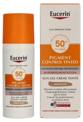 Produktbild von Eucerin Creme Eucerin Photoaging Control Hyperpigmentation Tinted Gel Cream SPF50 Medium 50ml