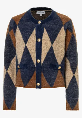 Produktbild von MORE & MORE Argyle Cardigan argyle knit 36