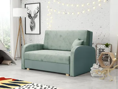 Obrázek produktu pro Rozkládací pohovka s úložným prostorem BELA SOFT 2 - zelená / modrá