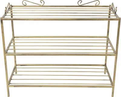 Produktbild von Klassisches Regal Schuhschrank geräumig gold 60 cm