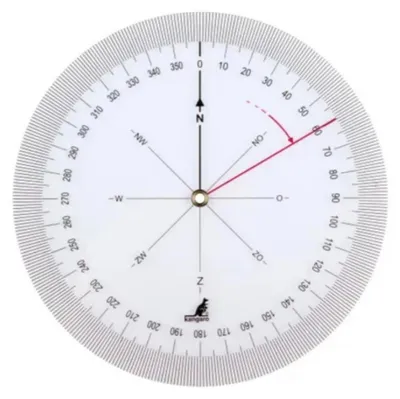 Zdjęcie produktu dla kangaro K-4120100 kątomierz kursowy kangaro, średnica: 126 mm, przezroczysty