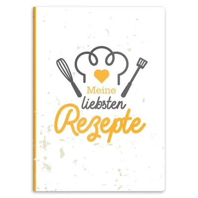 Produktbild von itenga Sichtbuchmappe für Rezepte Motiv Kochmütze - Rezeptmappe A4 Kunststoff