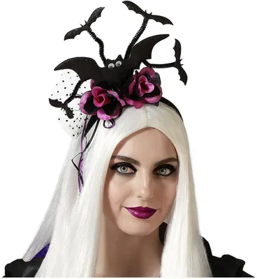 Produktbild von Stirnband Fledermaus Halloween Purpur