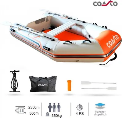 Produktbild von COASTO Schlauchboot mit Dropstitch Boden Dingi Beiboot Motorboot Ruderboot 230cm Shoe