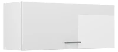Zdjęcie produktu dla Szafka ścienna Vicco R-Line Biały wysoki połysk/Biały 100 cm Płaski, Model 63156