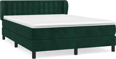 Productafbeelding van vidaXL Boxspringbed met matras, donkergroen, 140x190 cm, fluweel
