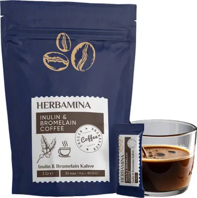 Produktbild von Herbamina | Inulin & Bromelain Coffee 90g