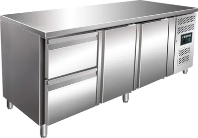 Produktbild von Saro KYLJA 3110 TN, Chefkoch-Basis, Freistehend, Edelstahl, Edelstahl, 2 Tür(en), 2 Schublade(n)
