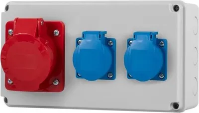 Produktbild von Horizontaler Verteiler - Steckdosen 32A/5P, 2x230V F3.1492